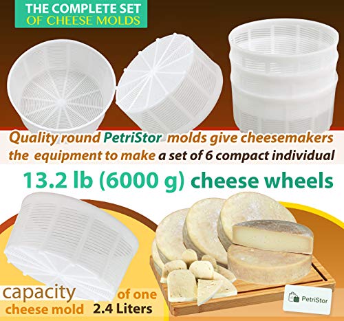 6 pcs Cheesemaking Kit Strainer cheese Basic Cheese Mold 2.4 l