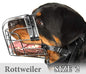 Metal Muzzles for Dog Rottweiler #2 Wire Basket Adjustable Leather Straps Leather Adjustable The Circumference is 10.2-14.5 in Length 2.7 * 3.5