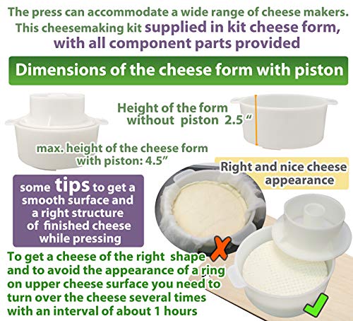 Сheese Making Kit 12 in (Metal Guides+1 Cheese Making mold 1.2 L)