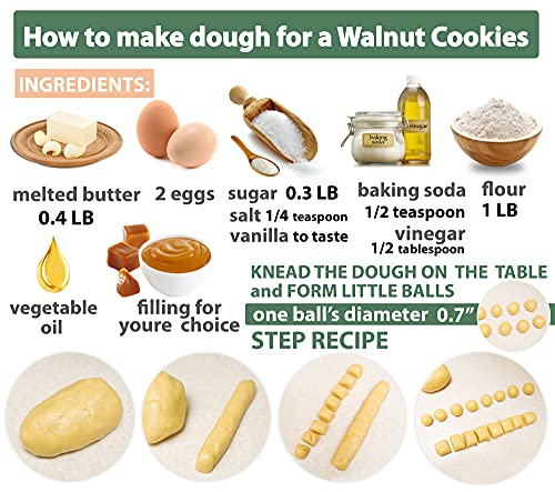 Walnut Cookie Mold (Oreshek) Maker 16 nut by PetriStor
