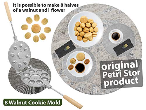 Walnut 8 Cookie Mold (Oreshek + flower) Maker Oreshki Russian Soviet