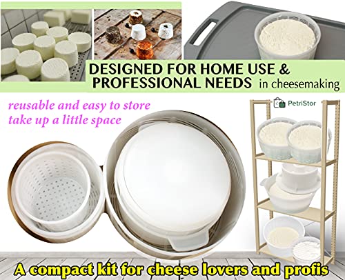 7 pcs Cheesemaking Kit №1 Punched Сheese Mold Press Strainer cheese