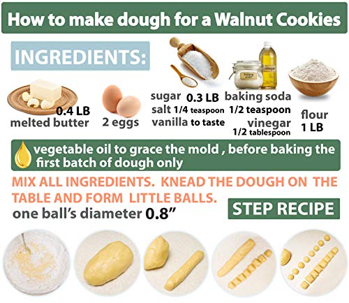 Walnut Cookie Mold Maker 9 Halves Nuts Oreshki Russian Soviet