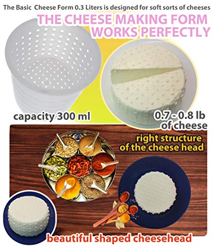 3 pcs Basic Cheese Mold Soft Sorts of Cheese 300 mililiters