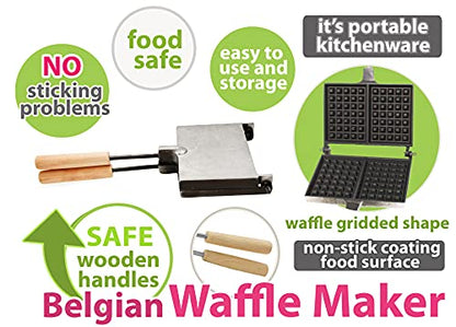 Belgian Viennese Waffle Maker Cookie Non-stick Cookies Pastry