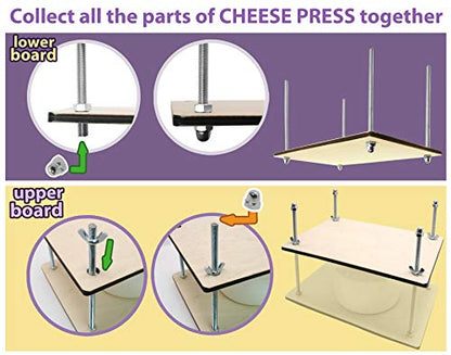 Сheese Making Kit 12 in (Metal Guides+1 Cheese Making mold 1.2 L)