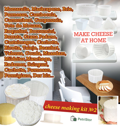 11 pcs Cheesemaking Kit №2 Press Strainer cheese  Press Mold