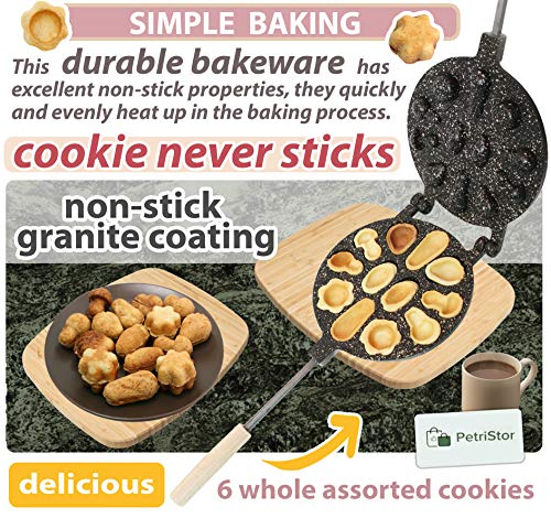 12 Cookie assorted Marker Non-stick coating granite stone Cookies