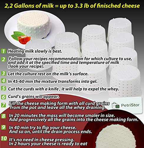 10 pcs Cheesemaking Kit  Strainer cheese Basic Cheese Mold 300 ml