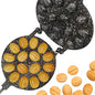 Walnut Cookie Maker 16 halves non-stick coating granite stone