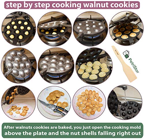 Walnut Cookie (Oreshek) Maker 12 nut Non-stick Cookies Pastry