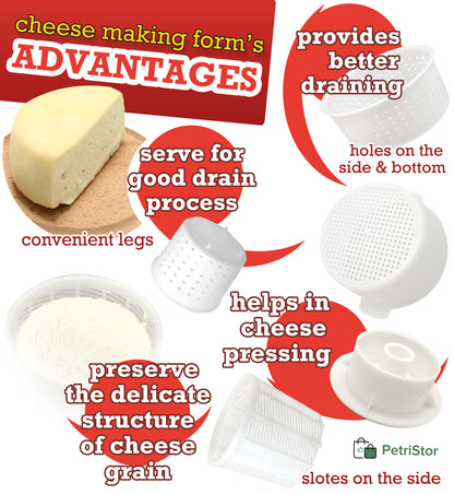 11 pcs Cheesemaking Kit №2 Press Strainer cheese  Press Mold