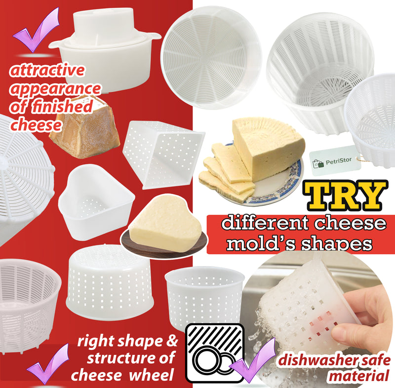 11 pcs Cheesemaking Kit №2 Press Strainer cheese  Press Mold